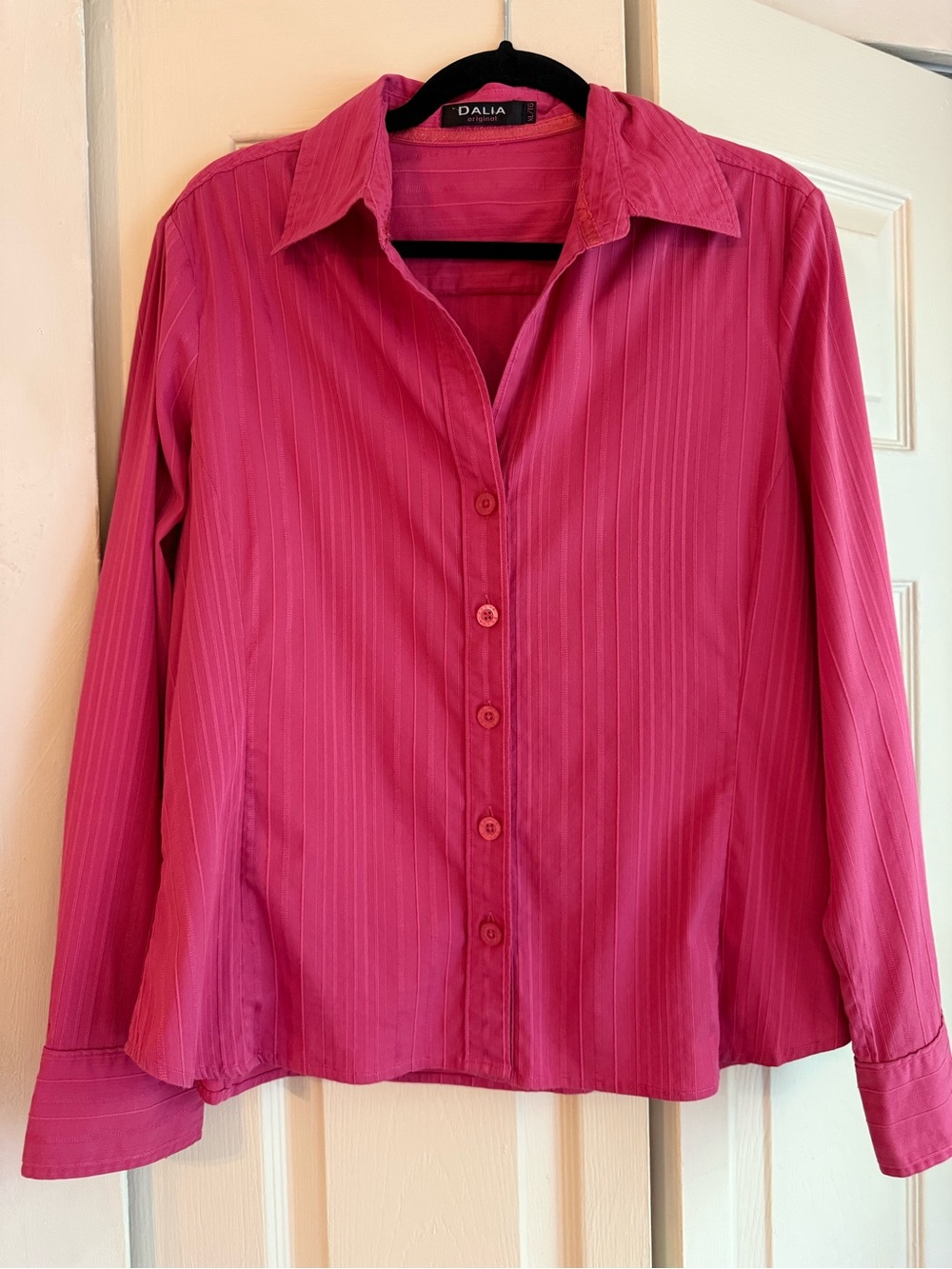 Pink Dalia Blouse | Cotton Blend | Lightweight Striped Button-Up